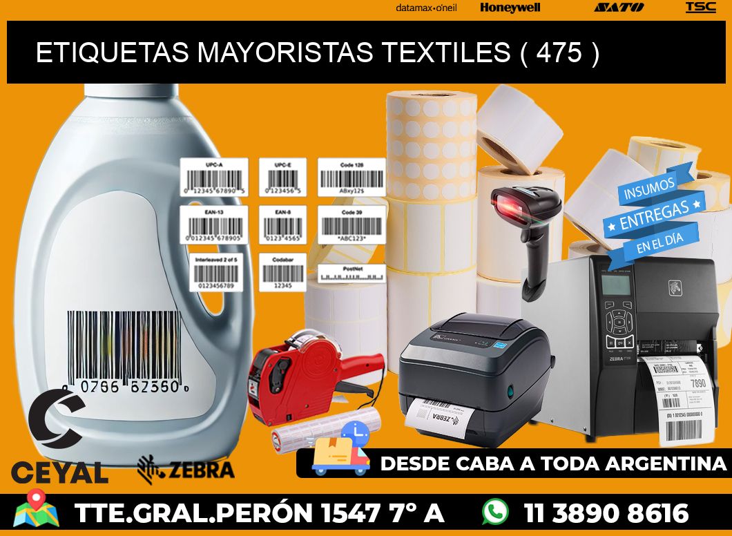 ETIQUETAS MAYORISTAS TEXTILES ( 475 )