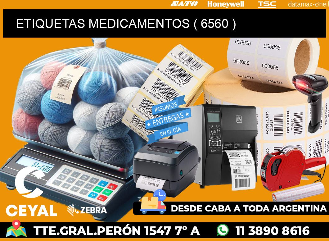 ETIQUETAS MEDICAMENTOS ( 6560 )