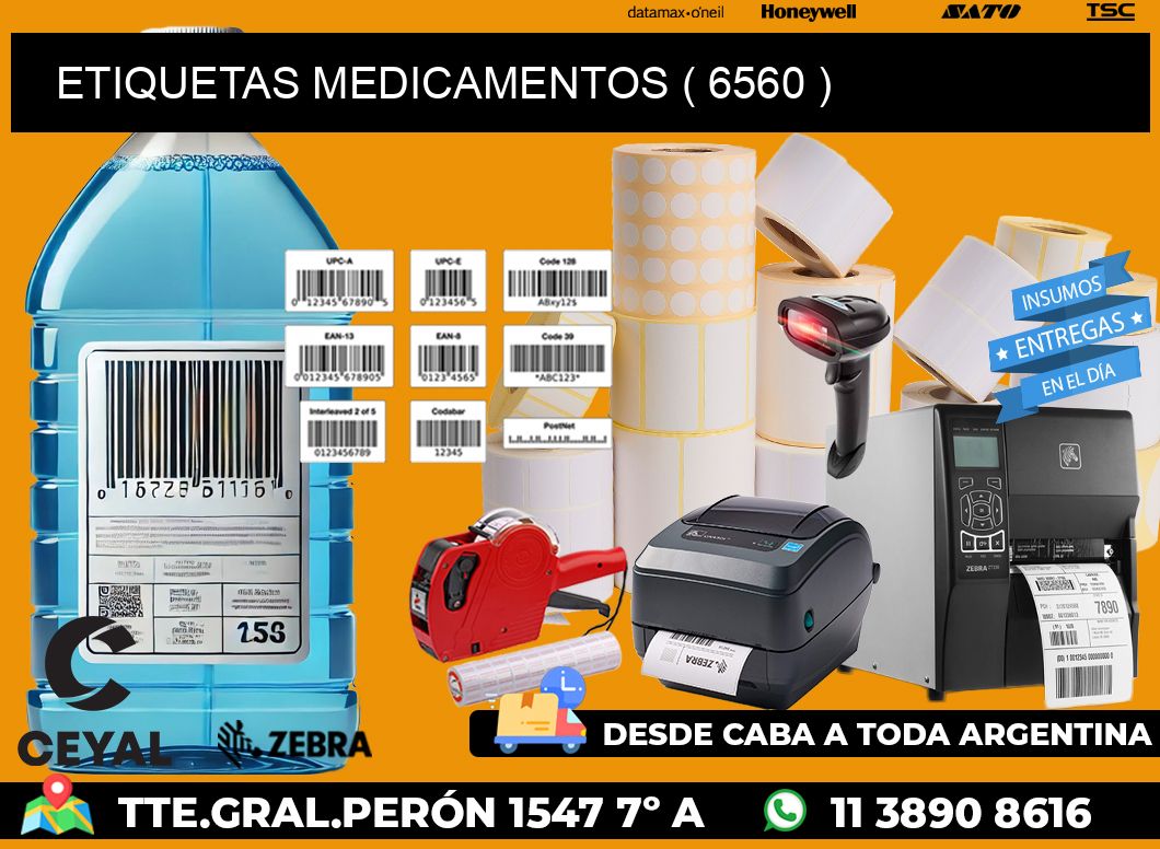 ETIQUETAS MEDICAMENTOS ( 6560 )