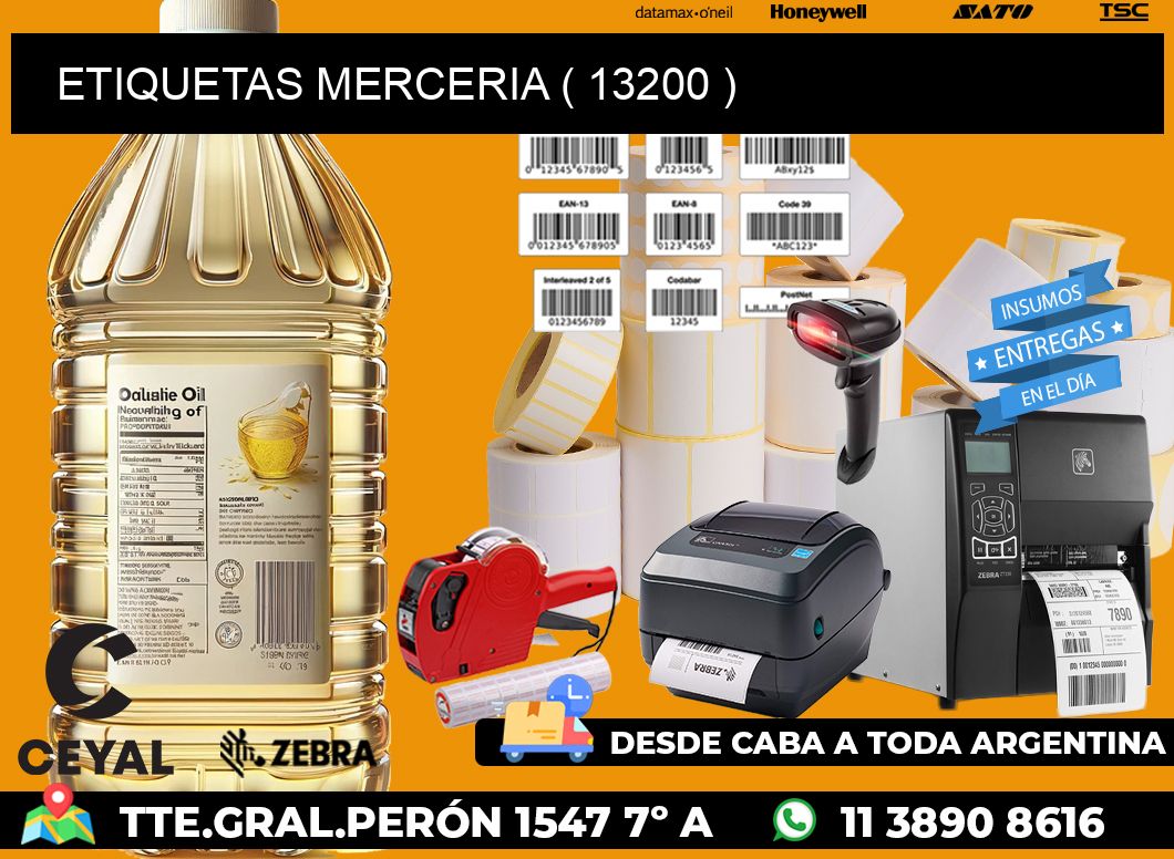 ETIQUETAS MERCERIA ( 13200 )