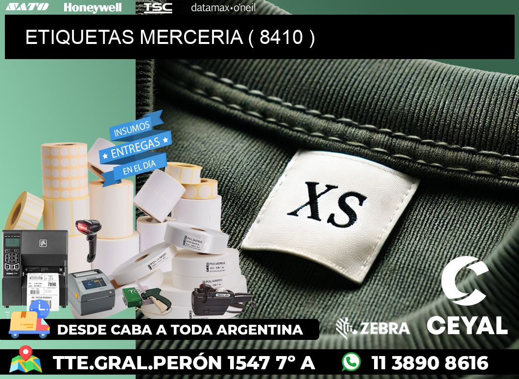 ETIQUETAS MERCERIA ( 8410 )