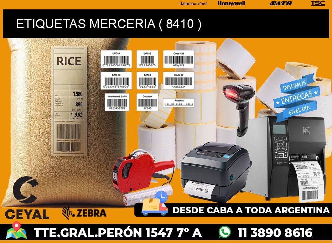 ETIQUETAS MERCERIA ( 8410 )