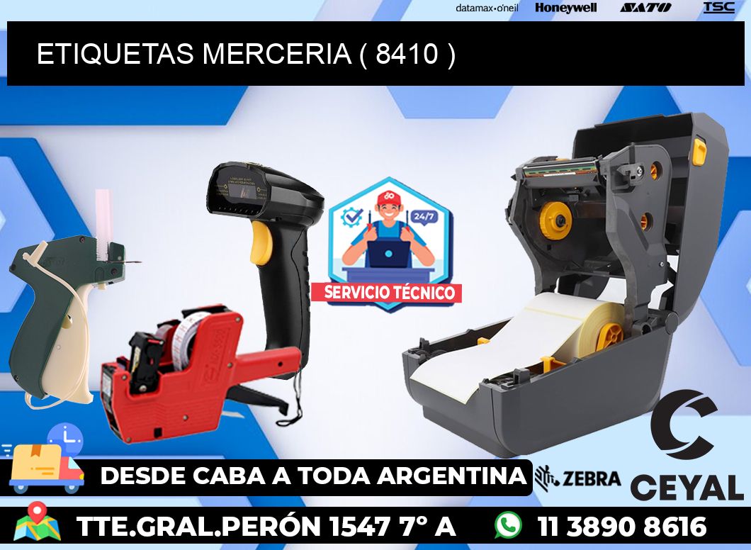 ETIQUETAS MERCERIA ( 8410 )