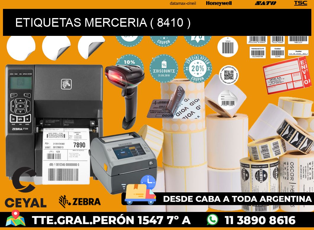 ETIQUETAS MERCERIA ( 8410 )