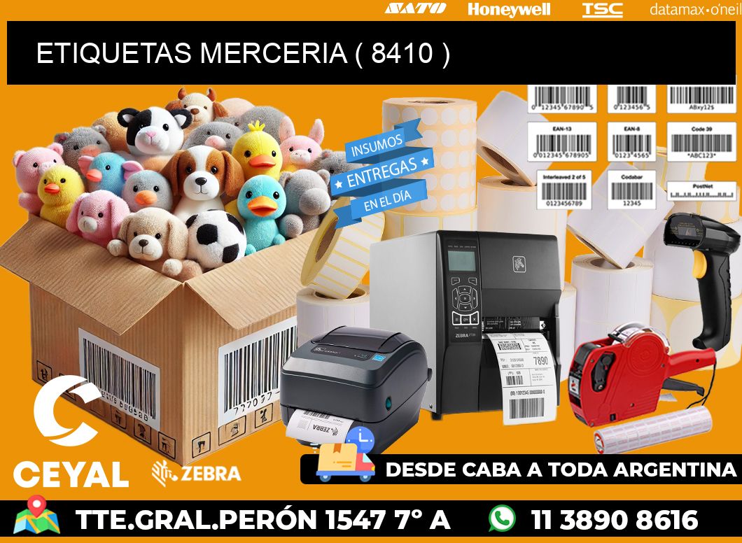 ETIQUETAS MERCERIA ( 8410 )