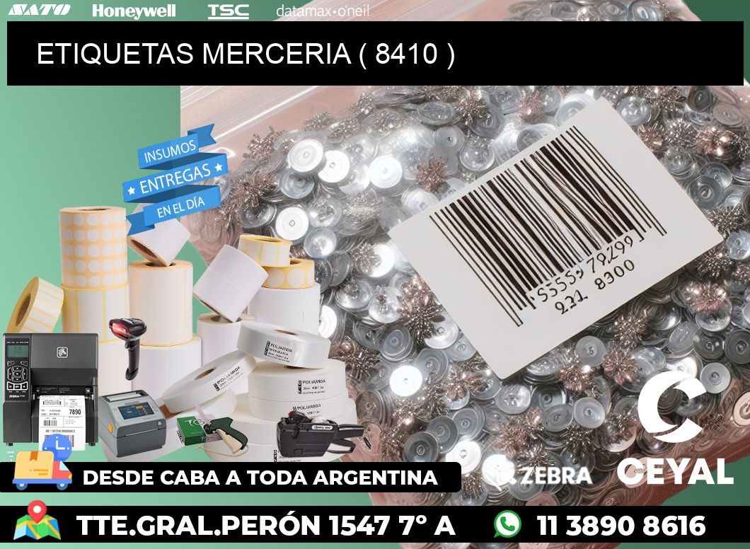 ETIQUETAS MERCERIA ( 8410 )