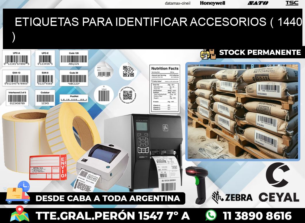 ETIQUETAS PARA IDENTIFICAR ACCESORIOS ( 1440 )