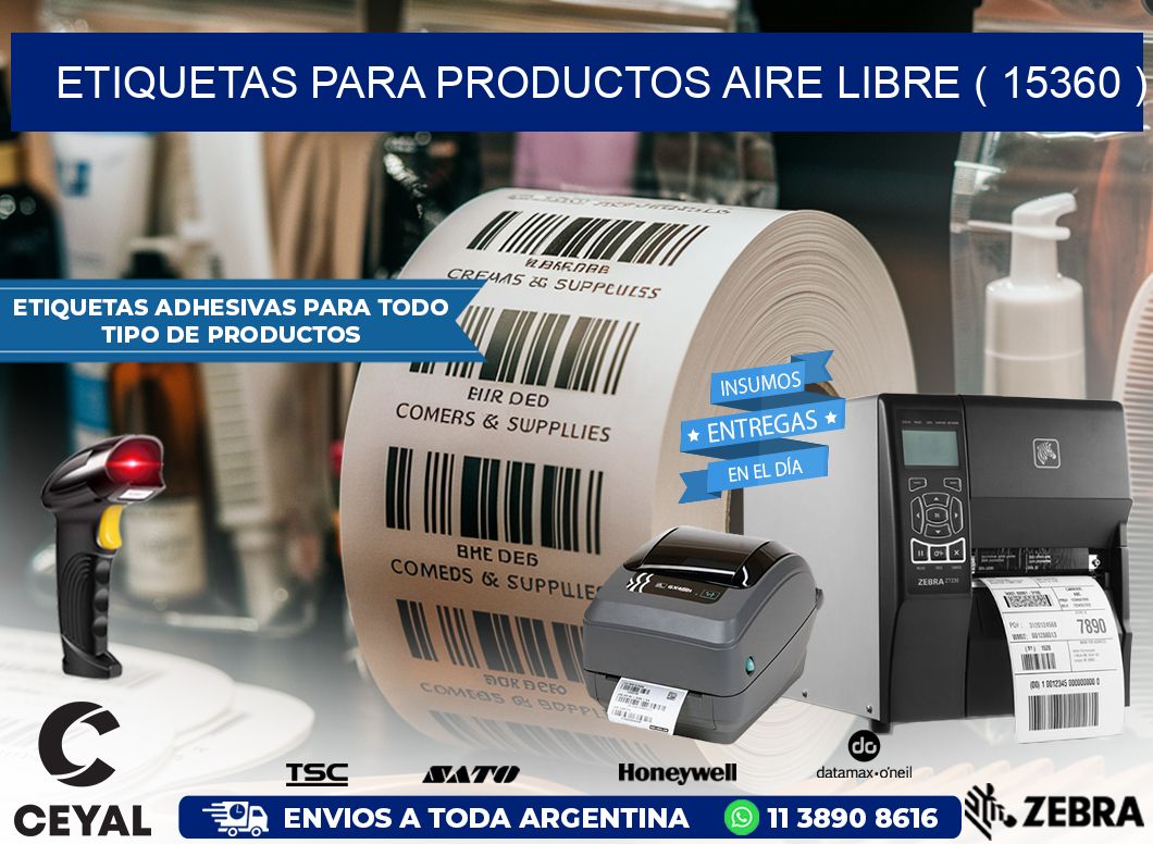 ETIQUETAS PARA PRODUCTOS AIRE LIBRE ( 15360 )