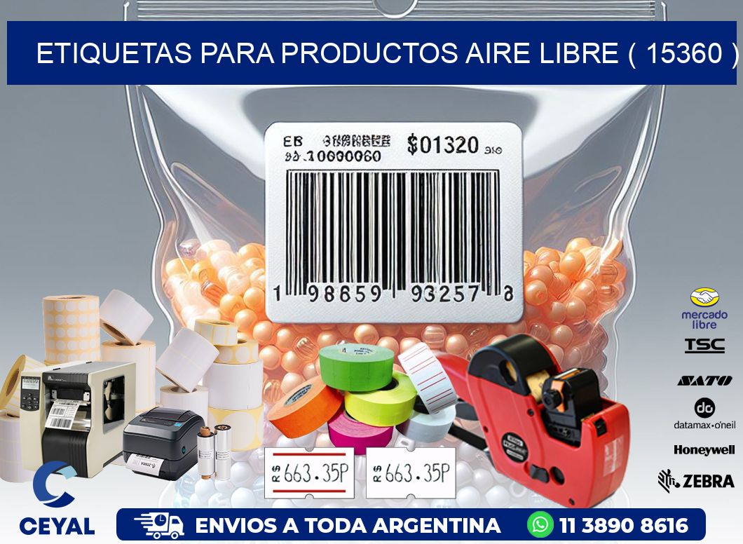 ETIQUETAS PARA PRODUCTOS AIRE LIBRE ( 15360 )