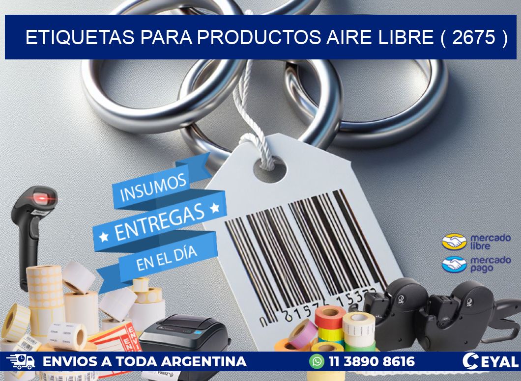 ETIQUETAS PARA PRODUCTOS AIRE LIBRE ( 2675 )