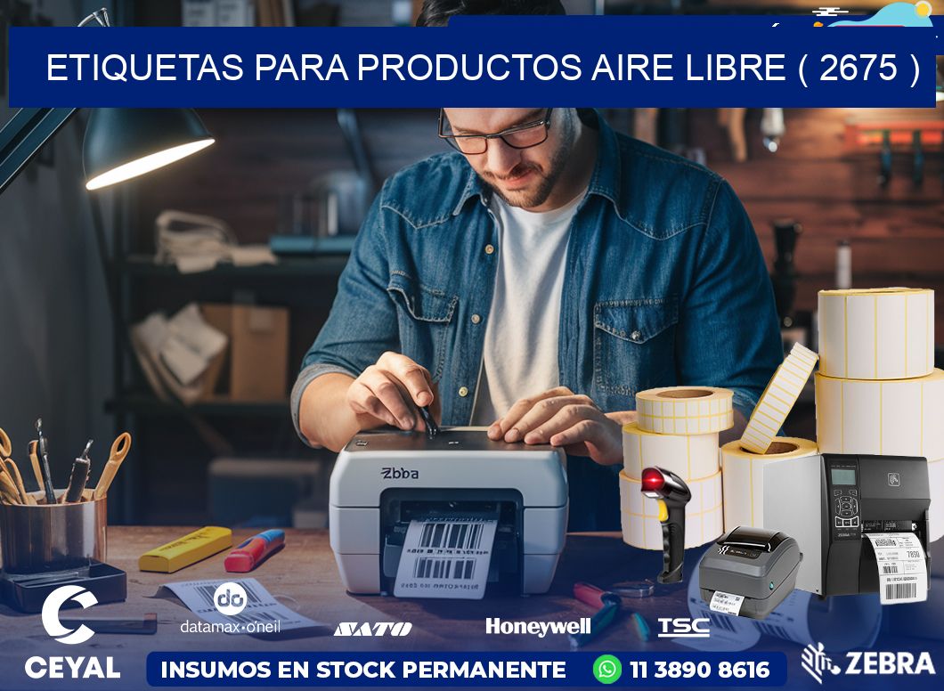 ETIQUETAS PARA PRODUCTOS AIRE LIBRE ( 2675 )