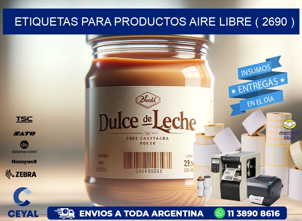 ETIQUETAS PARA PRODUCTOS AIRE LIBRE ( 2690 )