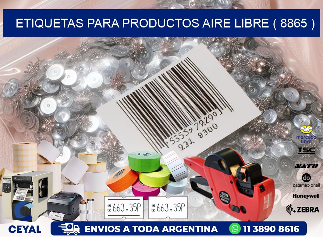 ETIQUETAS PARA PRODUCTOS AIRE LIBRE ( 8865 )