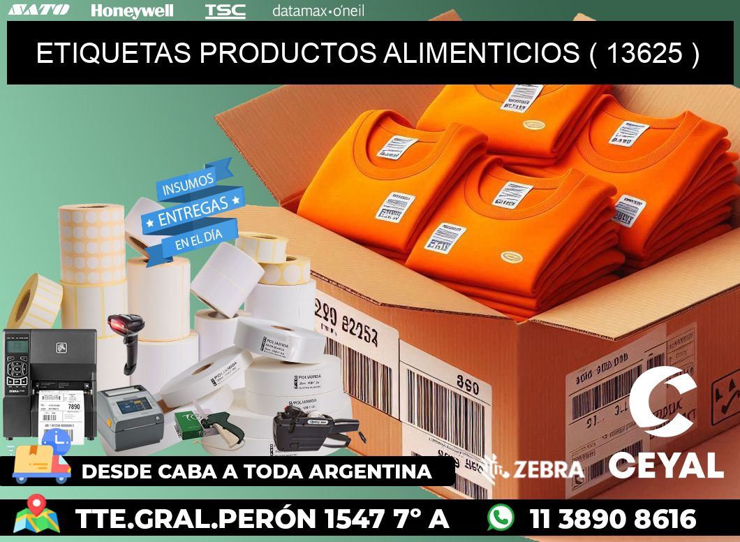 ETIQUETAS PRODUCTOS ALIMENTICIOS ( 13625 )