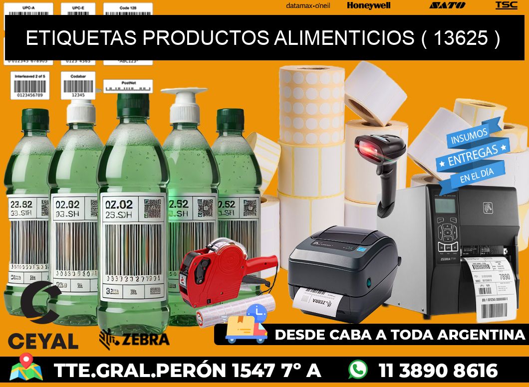 ETIQUETAS PRODUCTOS ALIMENTICIOS ( 13625 )