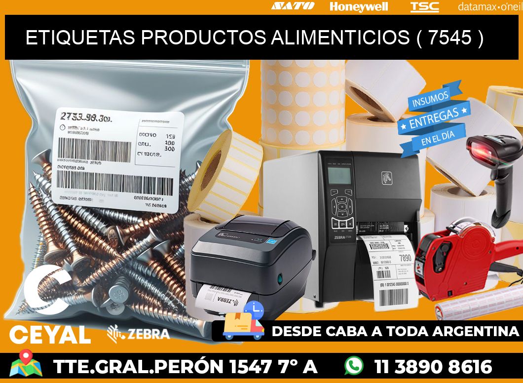 ETIQUETAS PRODUCTOS ALIMENTICIOS ( 7545 )