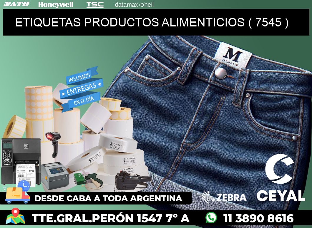 ETIQUETAS PRODUCTOS ALIMENTICIOS ( 7545 )