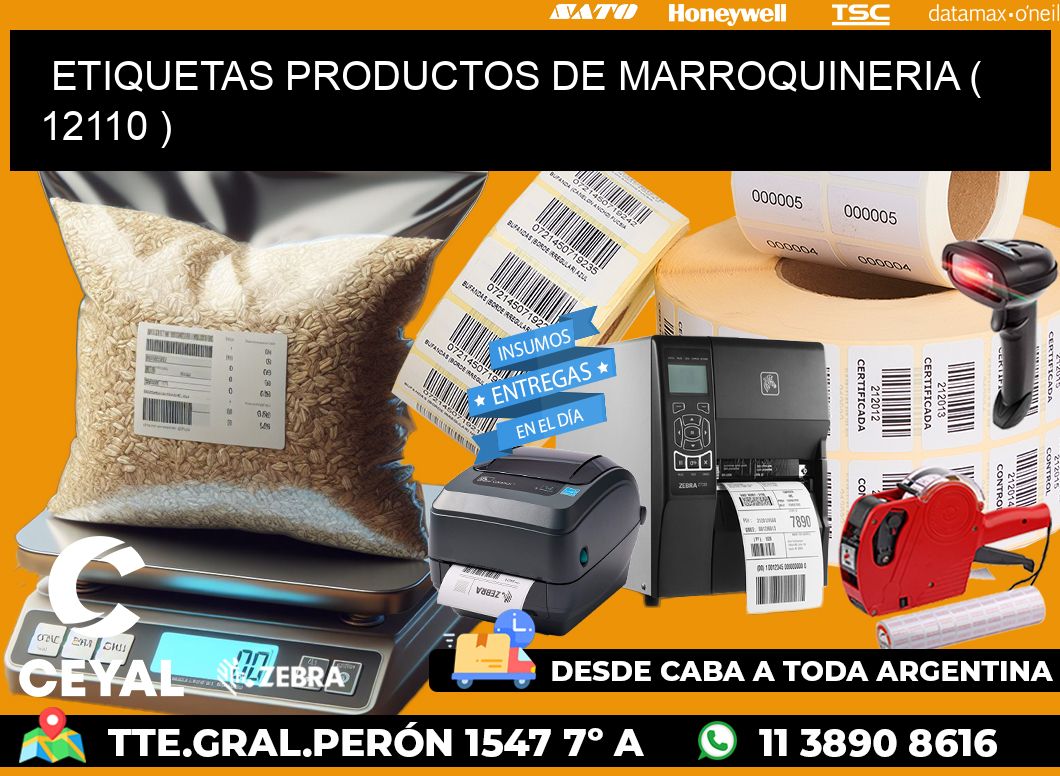 ETIQUETAS PRODUCTOS DE MARROQUINERIA ( 12110 )