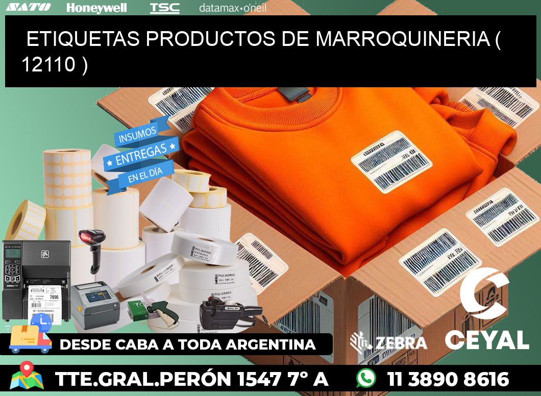 ETIQUETAS PRODUCTOS DE MARROQUINERIA ( 12110 )