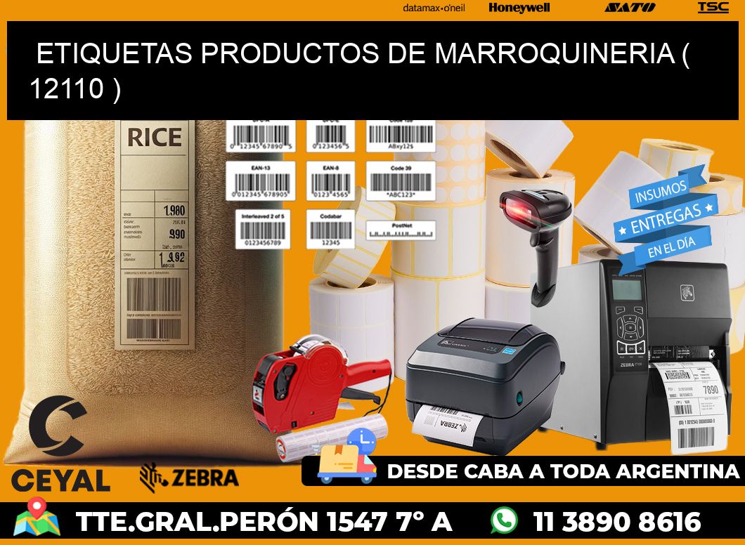 ETIQUETAS PRODUCTOS DE MARROQUINERIA ( 12110 )