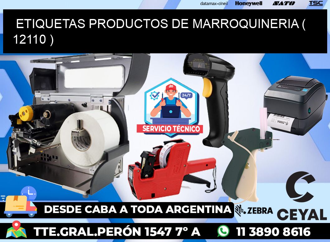 ETIQUETAS PRODUCTOS DE MARROQUINERIA ( 12110 )