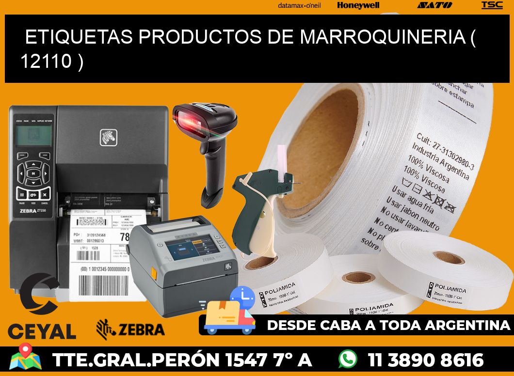 ETIQUETAS PRODUCTOS DE MARROQUINERIA ( 12110 )