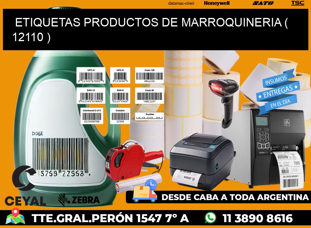 ETIQUETAS PRODUCTOS DE MARROQUINERIA ( 12110 )