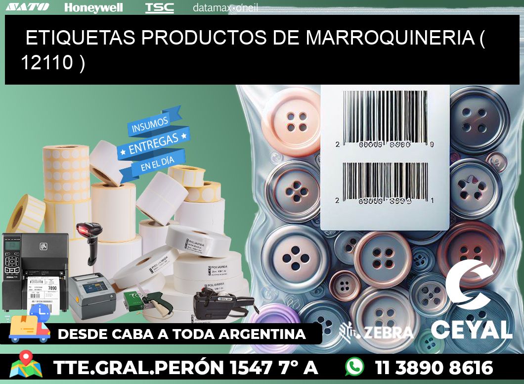 ETIQUETAS PRODUCTOS DE MARROQUINERIA ( 12110 )