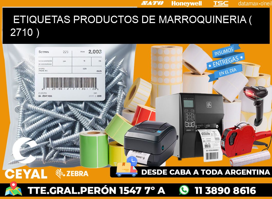 ETIQUETAS PRODUCTOS DE MARROQUINERIA ( 2710 )