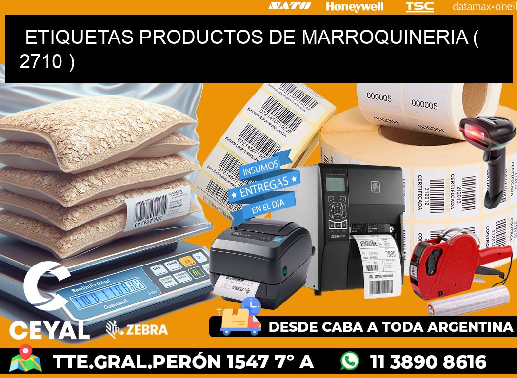 ETIQUETAS PRODUCTOS DE MARROQUINERIA ( 2710 )