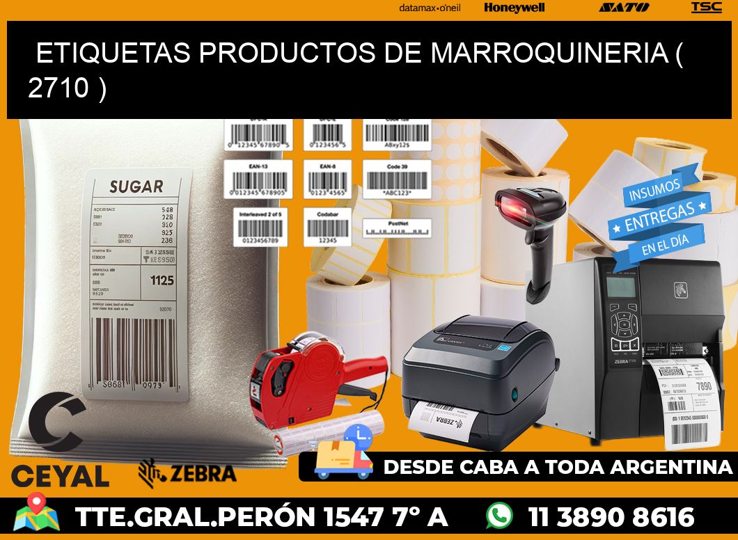 ETIQUETAS PRODUCTOS DE MARROQUINERIA ( 2710 )