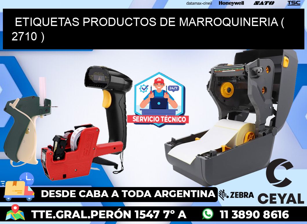 ETIQUETAS PRODUCTOS DE MARROQUINERIA ( 2710 )