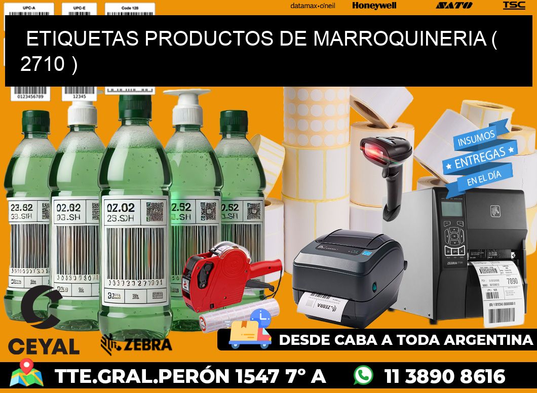 ETIQUETAS PRODUCTOS DE MARROQUINERIA ( 2710 )