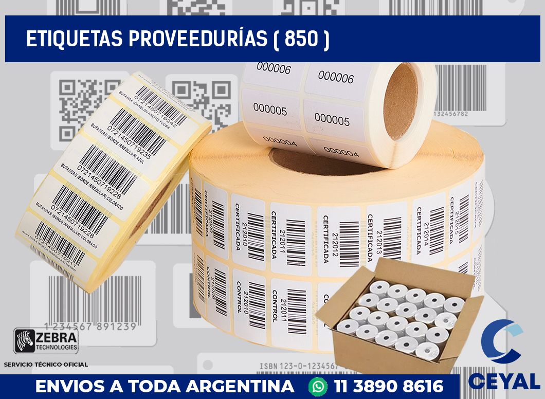 ETIQUETAS PROVEEDURÍAS ( 850 )