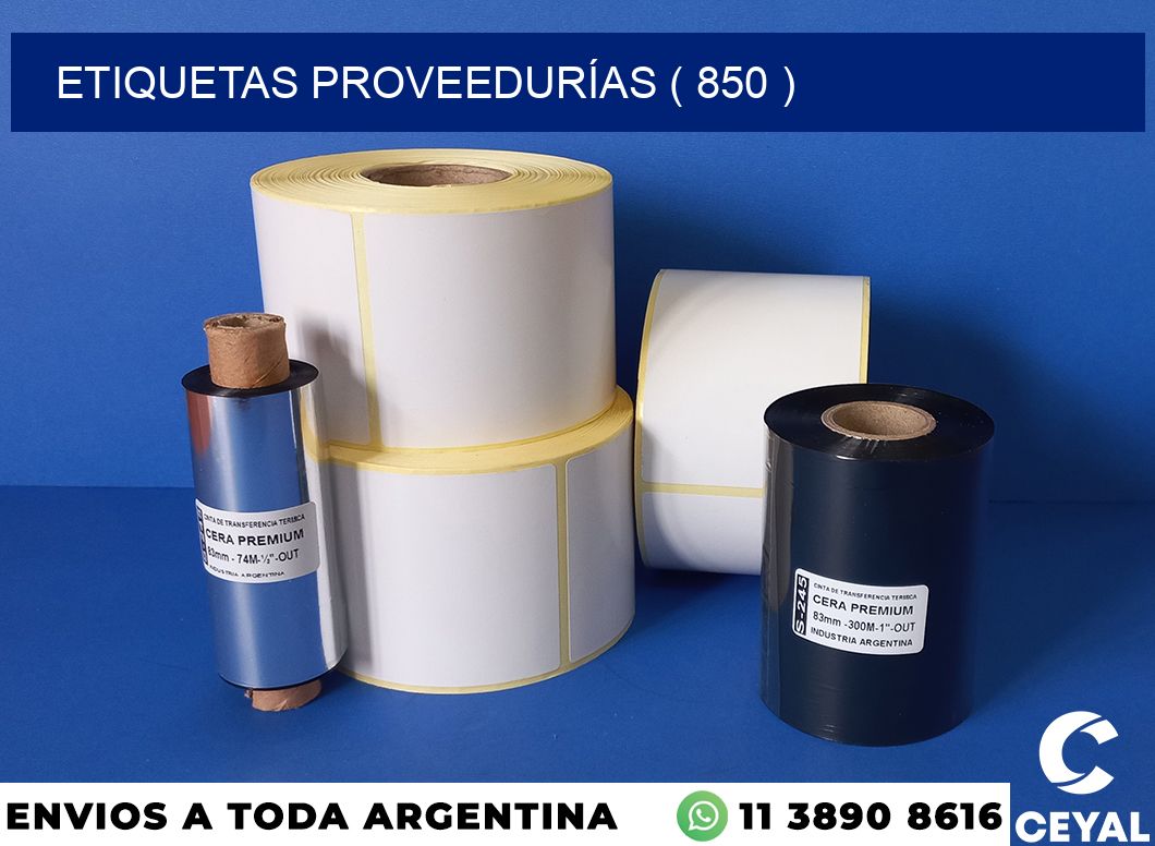 ETIQUETAS PROVEEDURÍAS ( 850 )