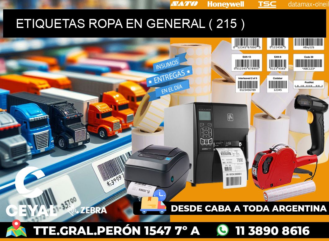 ETIQUETAS ROPA EN GENERAL ( 215 )