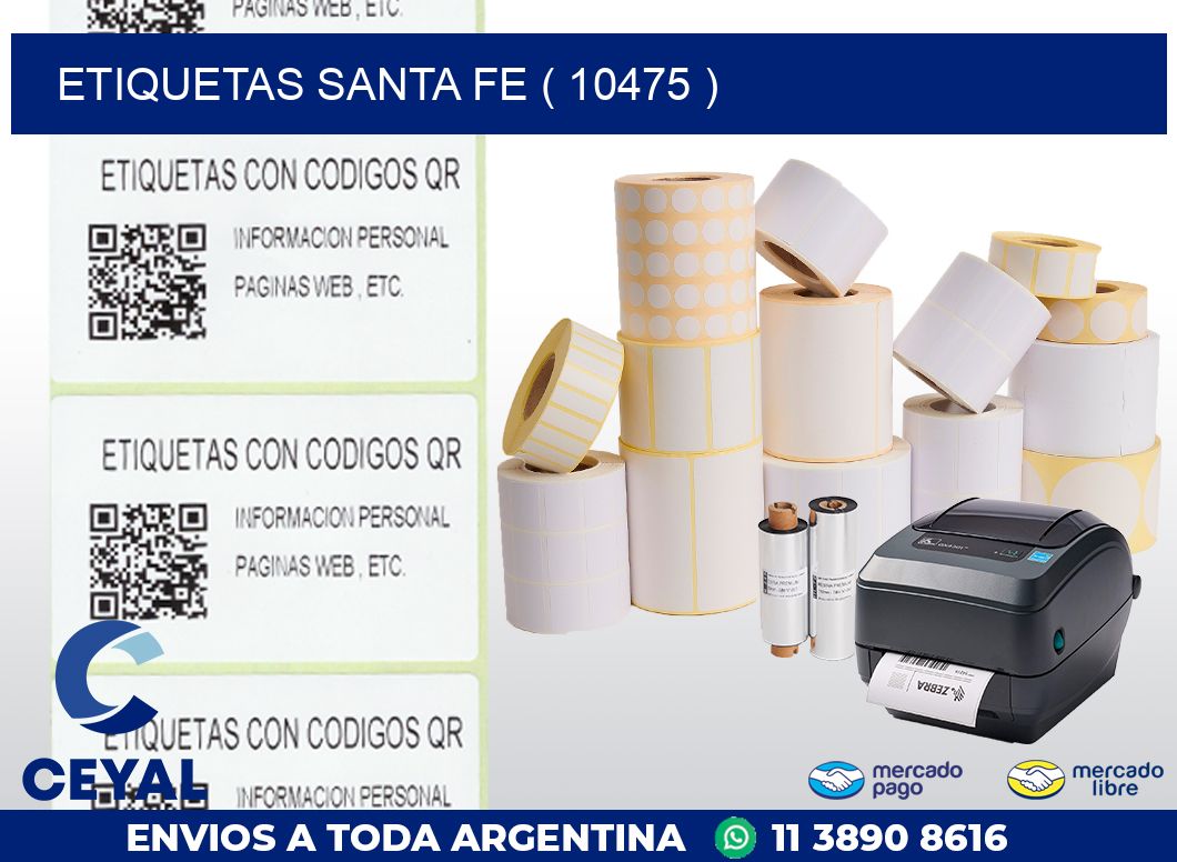 ETIQUETAS SANTA FE ( 10475 )