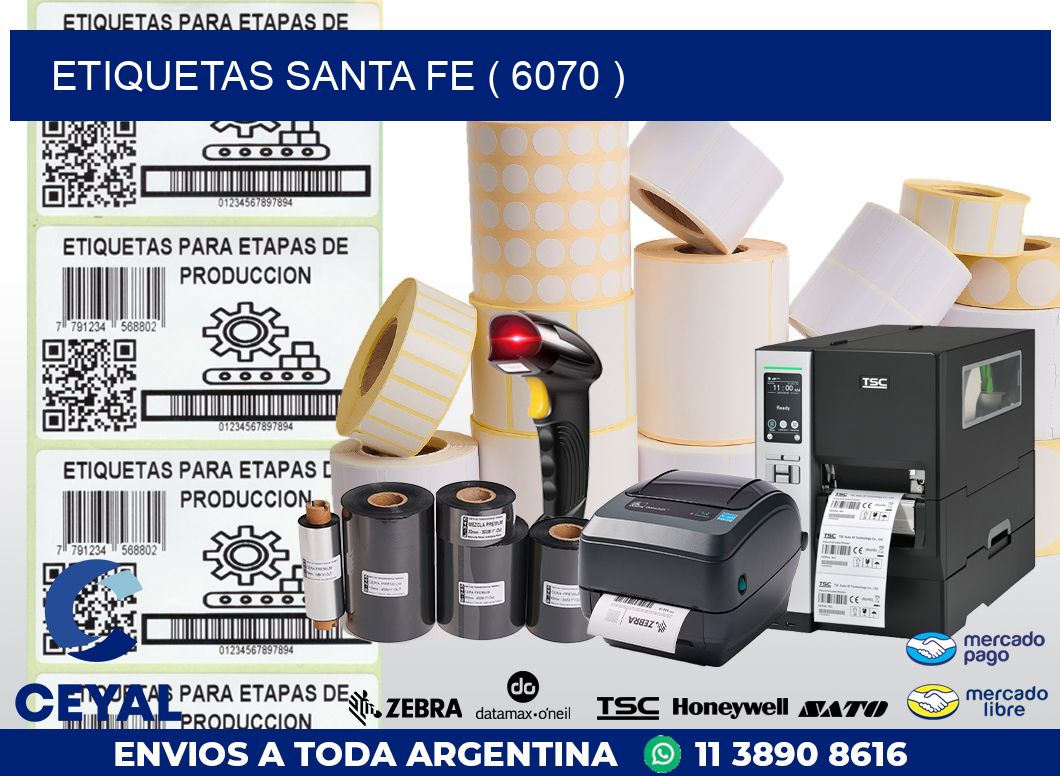 ETIQUETAS SANTA FE ( 6070 )