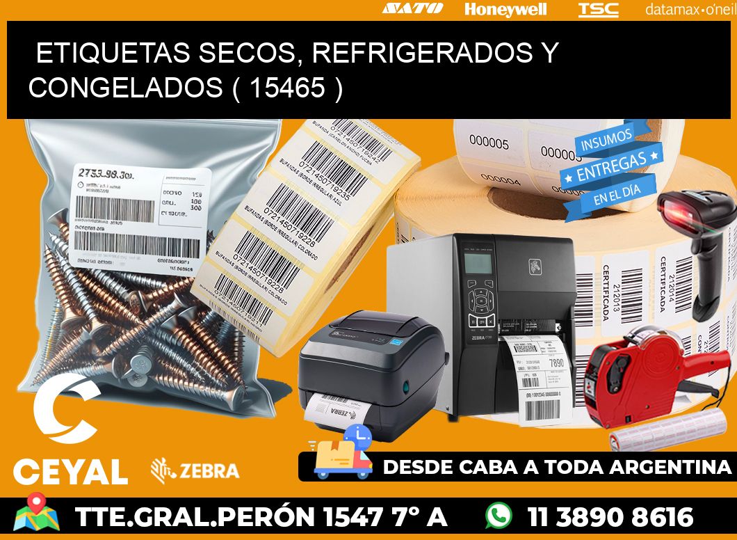 ETIQUETAS SECOS, REFRIGERADOS Y CONGELADOS ( 15465 )