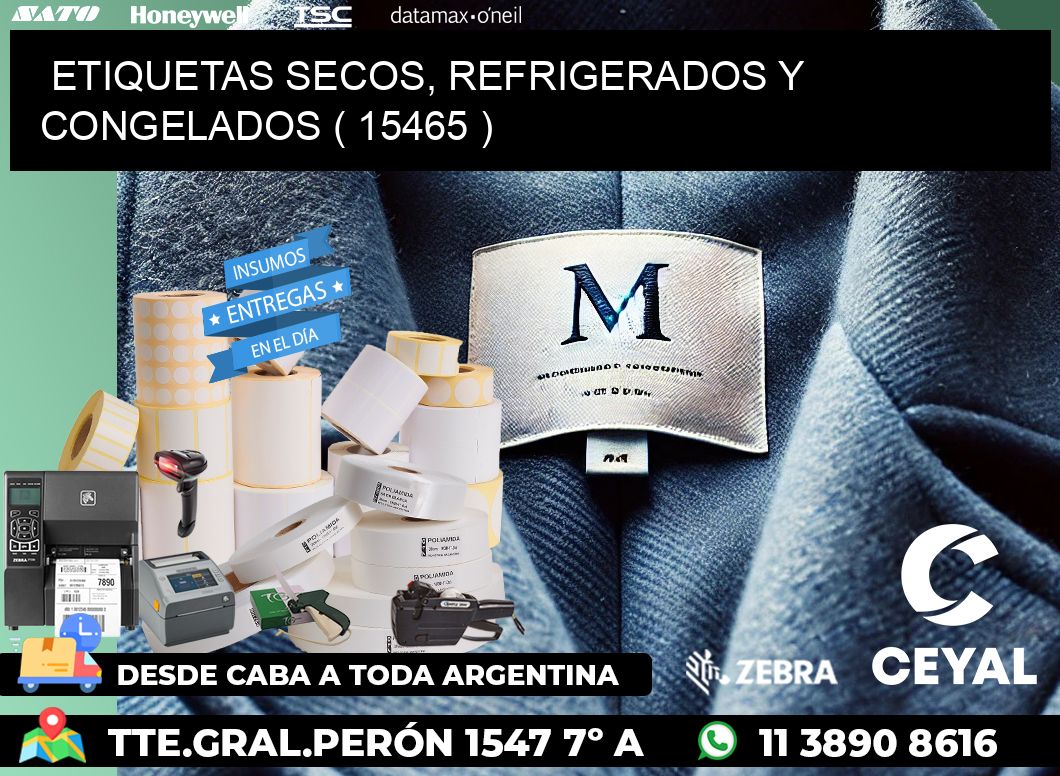 ETIQUETAS SECOS, REFRIGERADOS Y CONGELADOS ( 15465 )