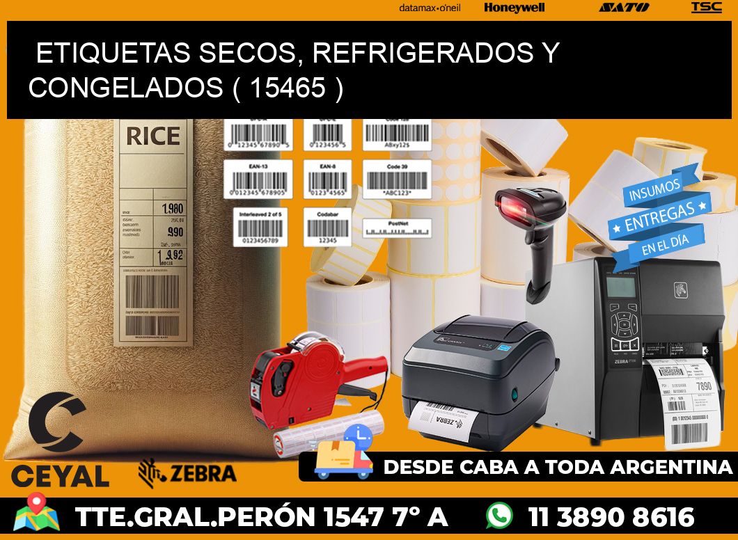 ETIQUETAS SECOS, REFRIGERADOS Y CONGELADOS ( 15465 )