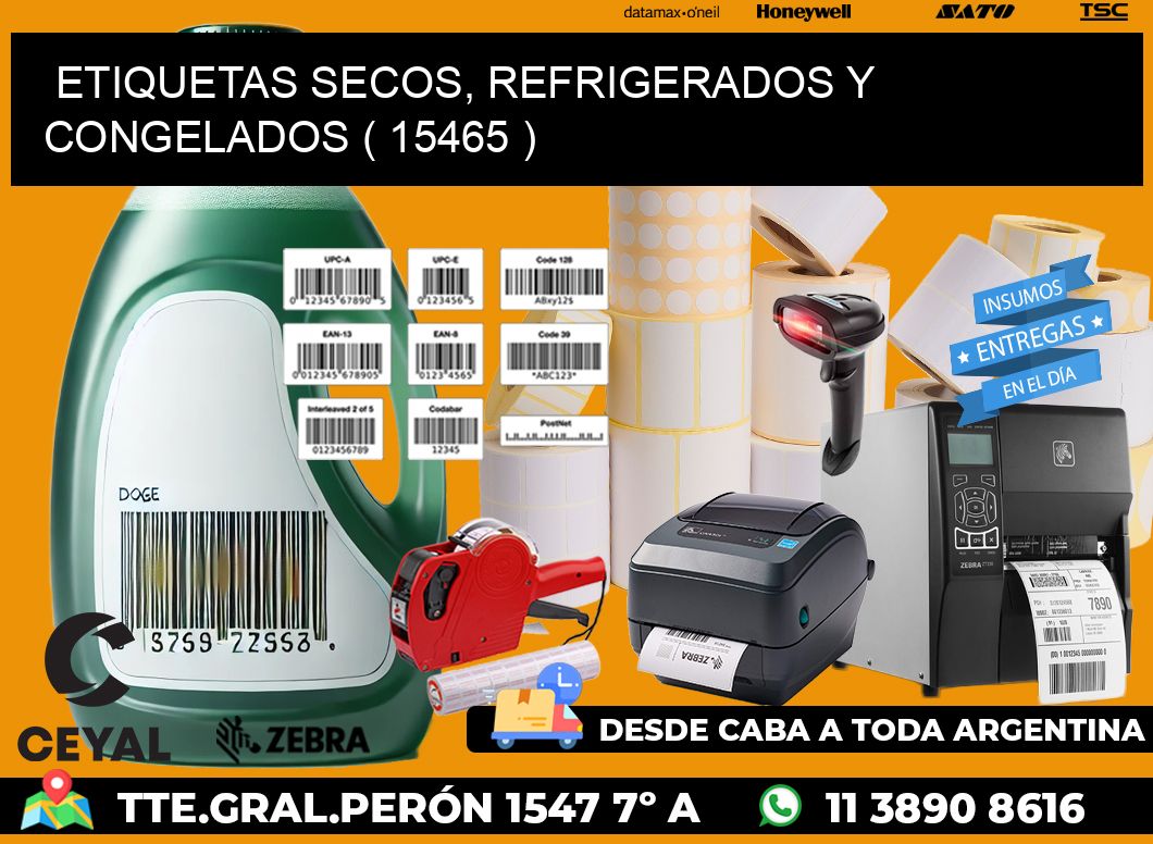 ETIQUETAS SECOS, REFRIGERADOS Y CONGELADOS ( 15465 )