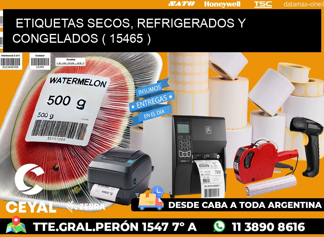 ETIQUETAS SECOS, REFRIGERADOS Y CONGELADOS ( 15465 )
