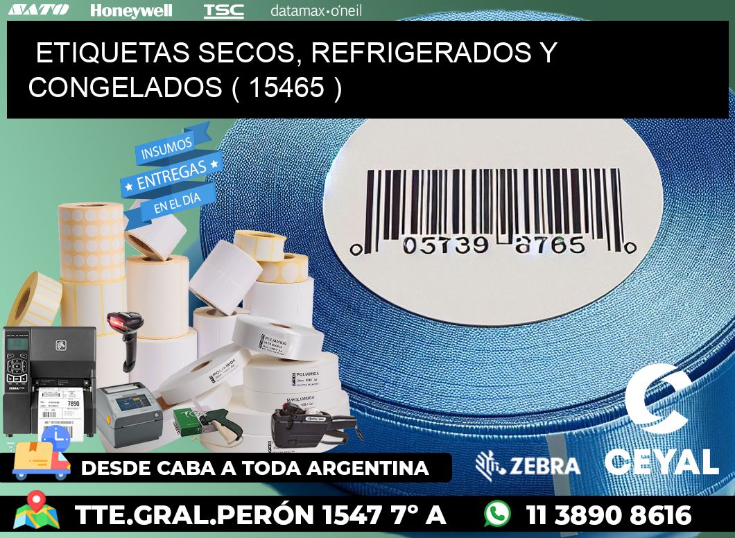 ETIQUETAS SECOS, REFRIGERADOS Y CONGELADOS ( 15465 )