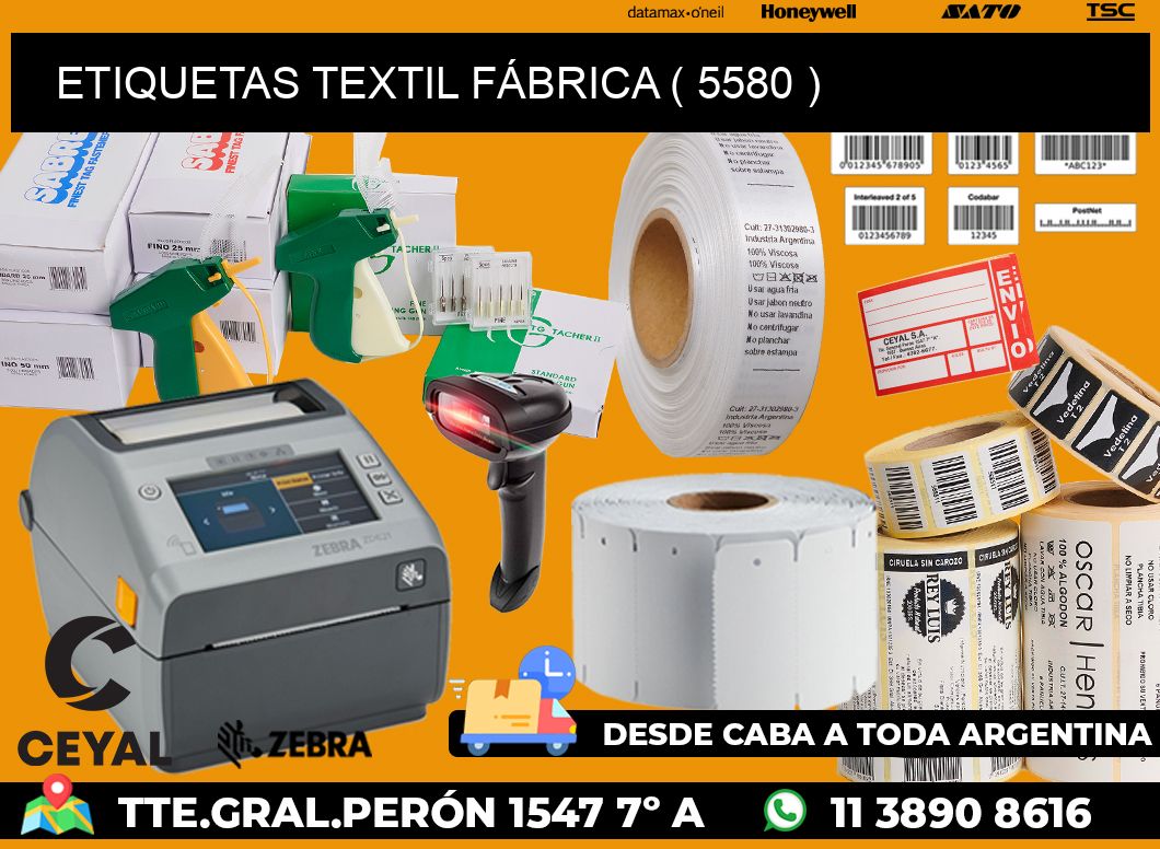 ETIQUETAS TEXTIL FÁBRICA ( 5580 )