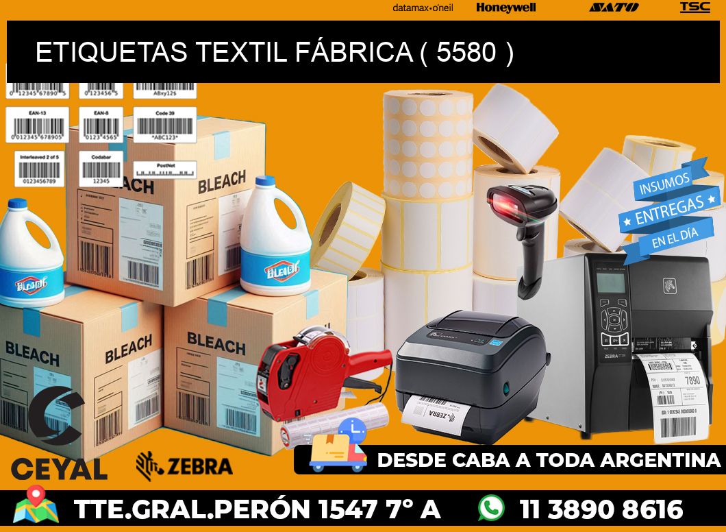 ETIQUETAS TEXTIL FÁBRICA ( 5580 )