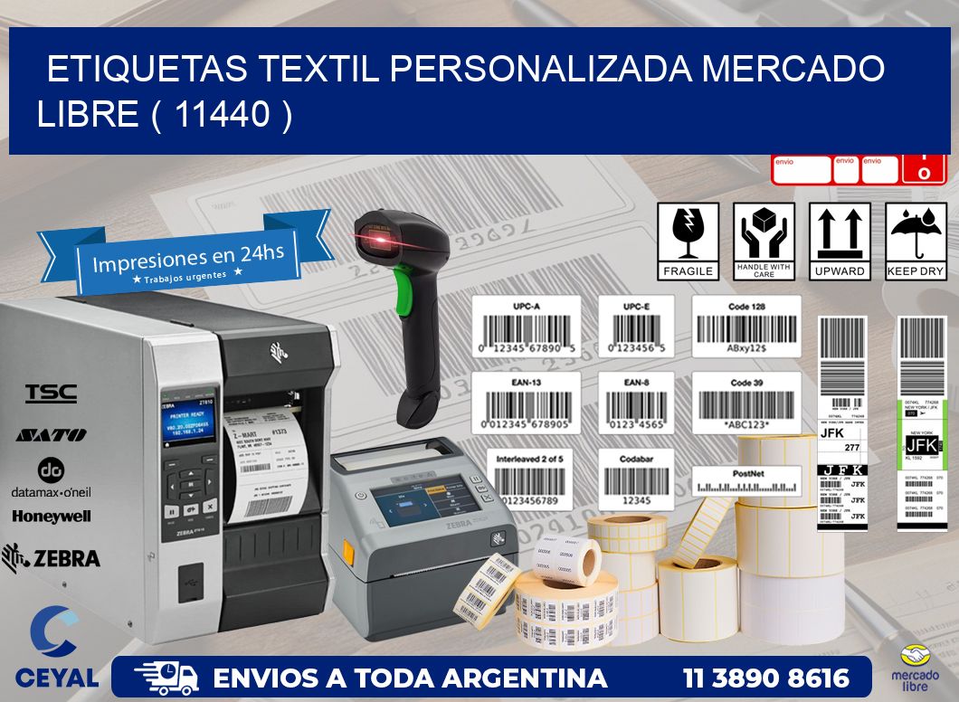 ETIQUETAS TEXTIL PERSONALIZADA MERCADO LIBRE ( 11440 )