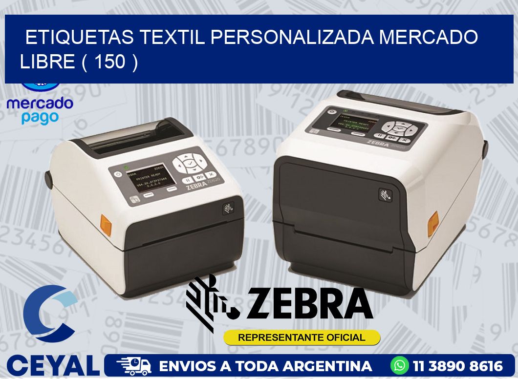 ETIQUETAS TEXTIL PERSONALIZADA MERCADO LIBRE ( 150 )