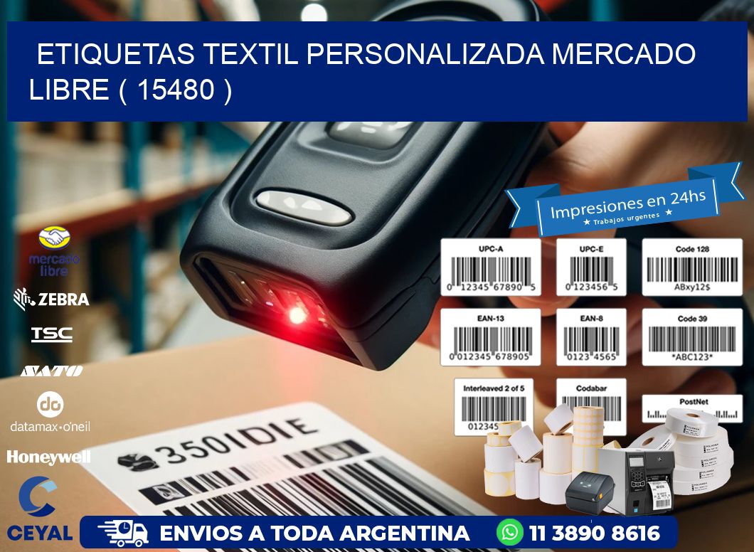 ETIQUETAS TEXTIL PERSONALIZADA MERCADO LIBRE ( 15480 )