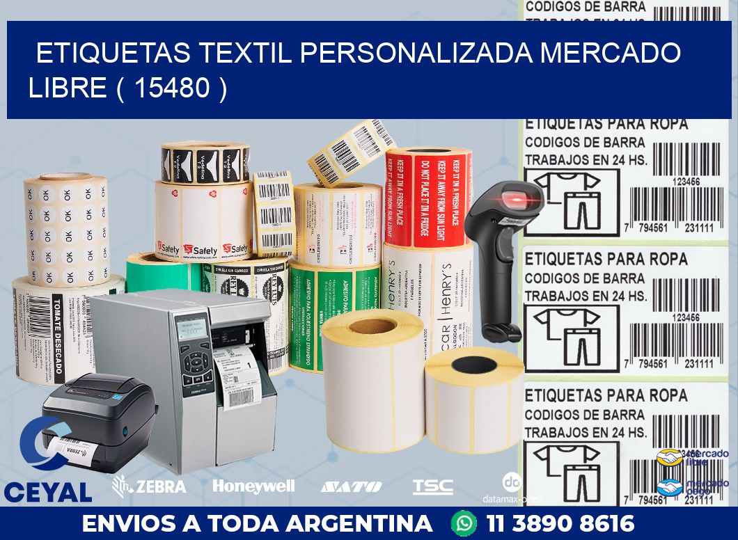 ETIQUETAS TEXTIL PERSONALIZADA MERCADO LIBRE ( 15480 )